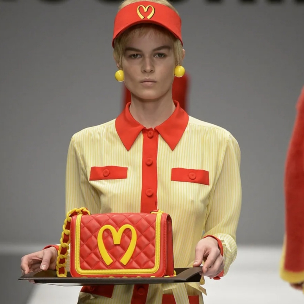 - Authentic Moschino Jeremy Scott McDonald’s Quilted Leather Crossbody bag